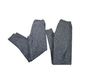 Beyond Yoga Gray Spacedye Leggings Womens XL 26” Inseam Buttery Soft Lot Of 2